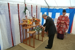 本社新築工事地鎮祭